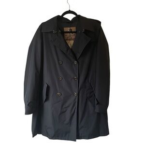 NWT Sealup men’s navy blue double-breasted outerwear raincoat jacket